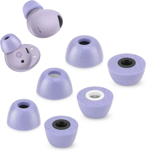 Vista 12 de Puntas de espuma viscoelástica para Samsung Galaxy Buds 2 Pro, sin dolor de silicona en las orejas, almohadillas de repuesto antideslizantes, cabe