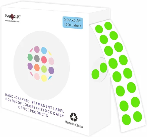 Vista 33 de PARLAIM Calcomanías de punto de código de color de 0.25 pulgadas, 1000 calcomanías de codificación en rollo para oficina, aula de estudiantes, Agua