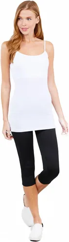 Vista 5 de ShezPretty - Camiseta sin mangas básica para mujer con tirantes tipo espagueti ajustables, 4