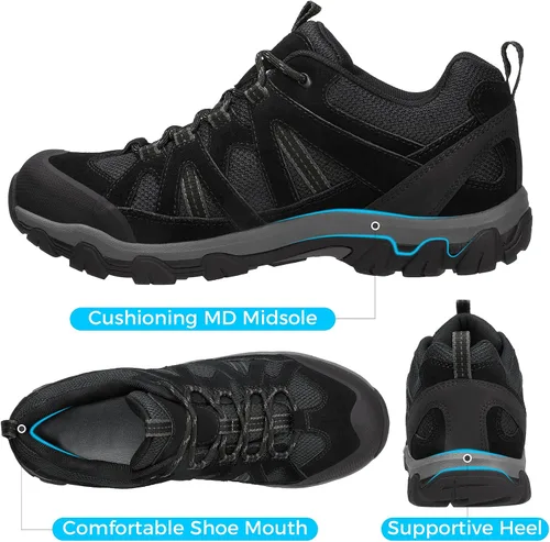 Vista 3 de GOLDEN CAMEL Zapatos de senderismo para hombre, transpirables, antideslizantes, ligeros, para exteriores, para senderismo y caminar