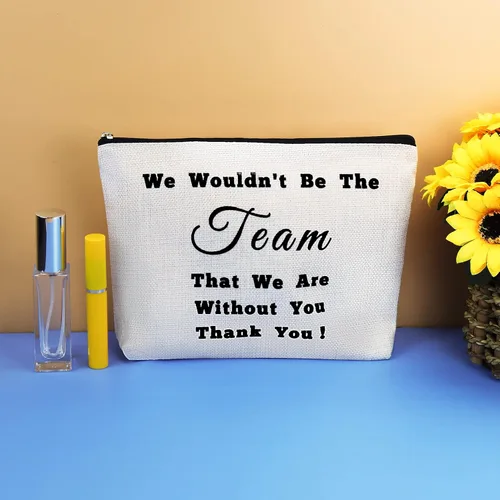 Vista 7 de Bolsas de maquillaje de regalo para mujeres líderes, Blanco apagado, S