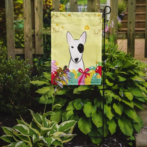 Vista 124 de Caroline's Treasures BB1923GF Bandera decorativa para jardín con diseño de Border Collie, para caza de huevos de Pascua, para jardín, jardín, patio