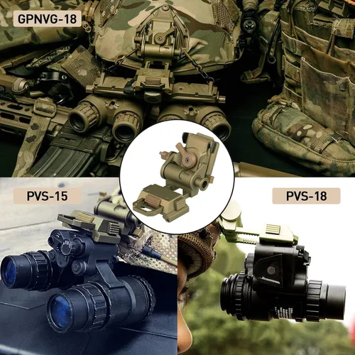 Vista 5 de Gafas de visión nocturna NVG montaje para casco de metal L4G24 PVS15/18