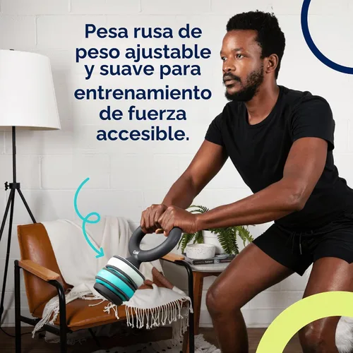 Vista 4 de Cubii Juego de pesas rusas ajustables para construir – incluye dos anillos suaves intercambiables extraíbles Cubii