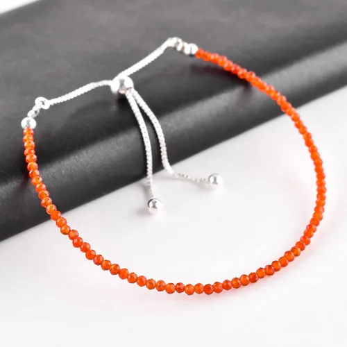 Vista 4 de Pulsera bolo de cuentas micro de piedras preciosas multicolor