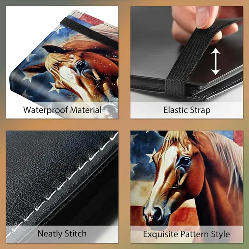 Vista 3 de Carpeta para tarjetas intercambiables, 4 bolsillos para tarjetas intercambiables, 160 bolsillos de doble cara, funda para tarjetas de tamaño Caballo