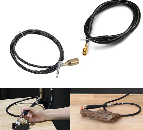 Vista 5 de Utoolmart Herramienta giratoria de eje flexible, 39 pulgadas de longitud 0.157 in de diámetro interno extensión de resorte, para taladro eléctrico