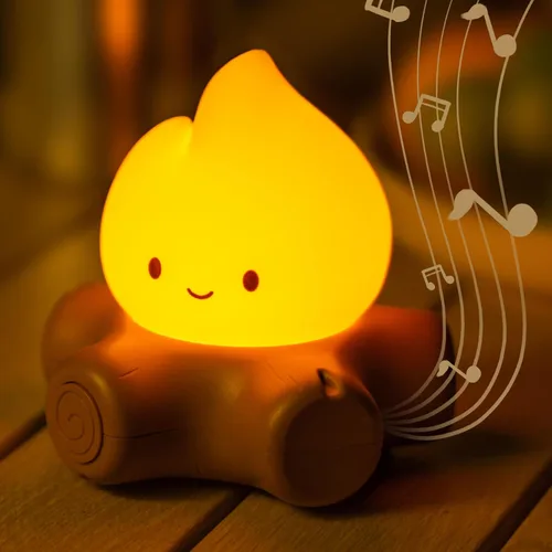 Vista 16 de 3 piezas de kits de luz nocturna acogedora de fogata, sonidos relajantes de la naturaleza, luz nocturna de ruido blanco para bebés y adultos