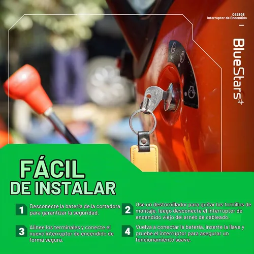 Vista 9 de BlueStars 045898 Interruptor de arranque de encendido 2 teclas – Compatible