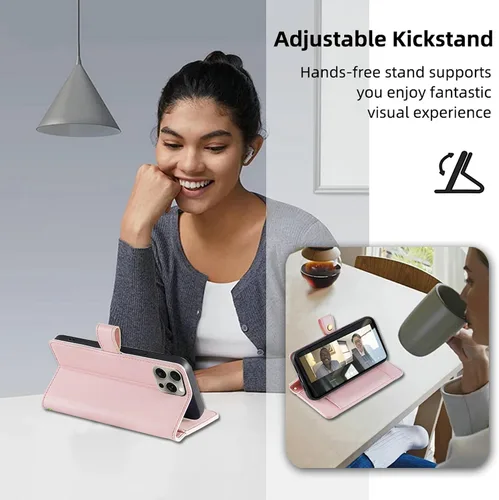 Vista 7 de Funda compatible con Itel Vision 1, compatible con Itel Vision 1, funda para teléfono [6 ranuras para tarjetas + 1 clip para dinero + 1 cartera]