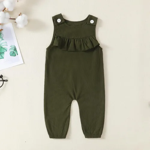 Vista 4 de Saeaby Ropa de bebé para niñas pequeñas, overol de mezclilla, overoles de mezclilla, ropa para bebés y niñas