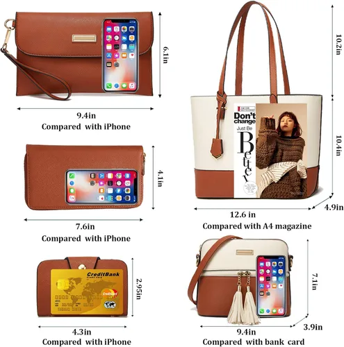 Vista 4 de AILLOSA - Carteras y bolsos de mano para mujer, bolsa de hombro