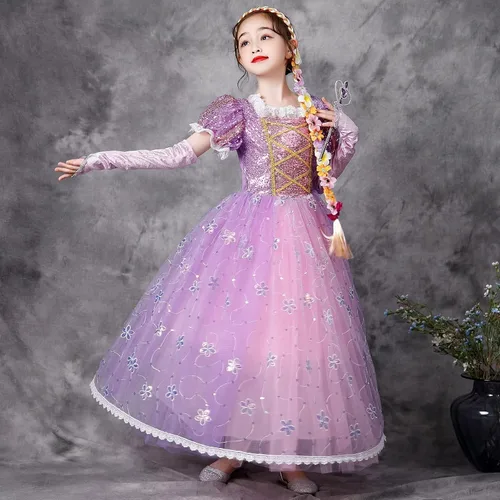 Vista 5 de Kidswant Toddler Baby Girls Luxury Princess Party Halloween Cosplay Costume Dress Up with Accessorries