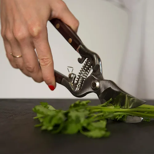 Vista 6 de Verve CULTURE - Tijeras de cocina tailandesas y tijeras de podar para jardinería, hechas a mano, multiusos, con cuchillas de acero inoxidable y asas