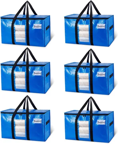 Vista 28 de TAILI - Bolsas de mudanza extra grandes, paquete de 10 bolsas negras resistentes para almacenamiento con ventana visible, asas envolventes
