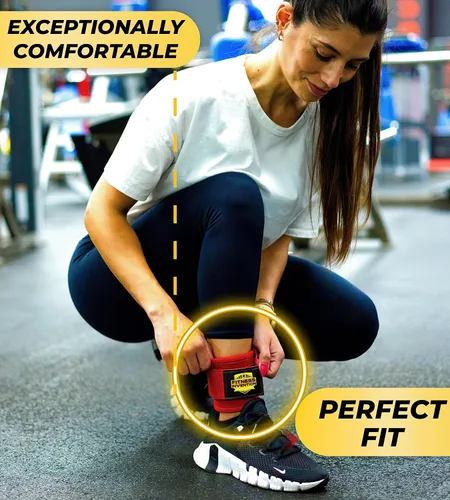 Vista 3 de Correas de tobillo para máquinas de cable, correas de tobillo ergonómicas para entrenar - Correa de tobillo con respaldo de glúteos, puños
