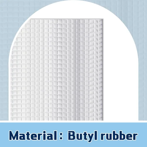 Vista 4 de Sasylvia Paneles autoadhesivos para techos de 6 pulgadas x 33 pies, material de goma adhesiva, superficie de aluminio reflectante intermitente