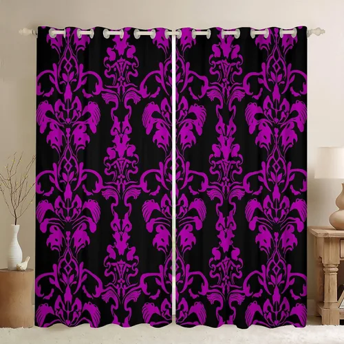 Vista 16 de Cortinas opacas abstractas de 30 % a 50 % geométricas para dormitorio, sala de estar, decoración de línea a rayas, cortinas con aislamiento térmico