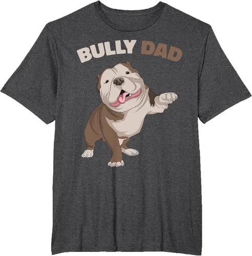 Vista 88 de American Bully Dad Dog Owner Father Funny Men T-Shirt Asphalt Grey