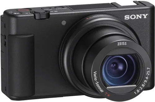 Vista 6 de Sony Cámara digital ZV-1 (negro) (DCZV1/B) + 2 tarjetas de memoria de 64 GB + funda + 3 baterías NP-BX1 + lector de tarjetas + luz LED + software