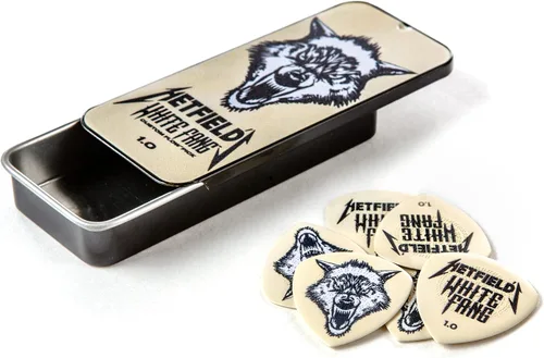 Vista 4 de Jim Dunlop Hetfield - Lata para púas de colmillo blanco de 0.039 in