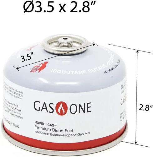 Vista 2 de GasOne - Recipiente de combustible de isobutano para camping, 3.53 oz (paquete de 2)