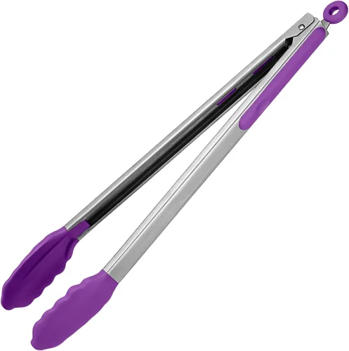 Vista 32 de Pinza de cocina resistente al calor de 600ºF: pinza de cocina de silicona U-Taste de 7 pulgadas con puntas de goma antiadherentes selladas firmes