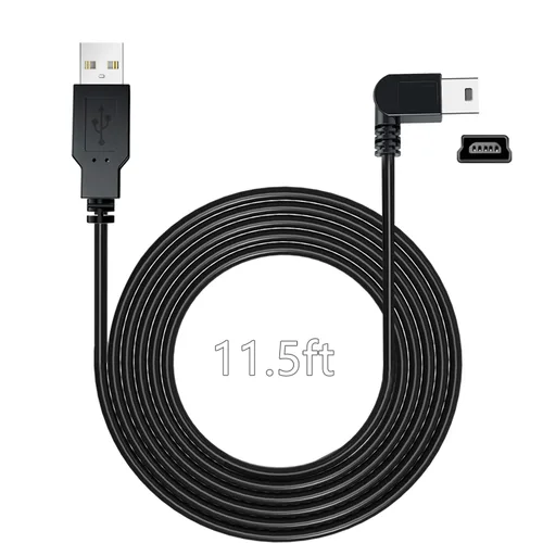 Vista 8 de Cable de carga para cámara de salpicadero, mini USB de 6.5 pies, espejo de cámara de salpicadero, cable de alimentación GPS, compatible con Garmin