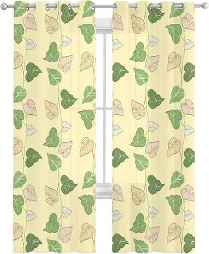 Vista 7 de Cortinas traslúcidas de flores azules de 90 pulgadas de largo, juego de 2 paneles de cortinas para cocina, dormitorio, sala de estar, puerta