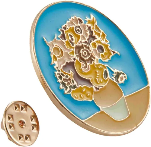 Vista 3 de GSM Brands Pin de girasol pin de solapa esmaltado Metal