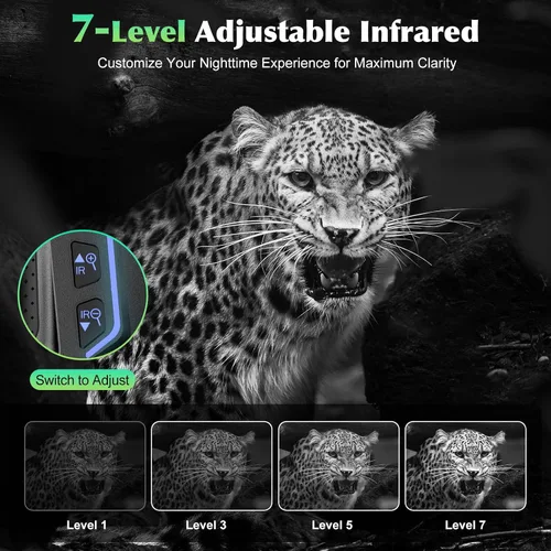Vista 6 de Gafas de visión nocturna, binoculares de visión nocturna de 4K UHD con video e imagen de 36MP, pantalla de 4.5", batería recargable de 4500mAh