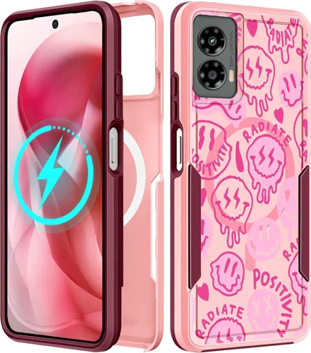 Vista 155 de Funda para Moto G 5G 2024 – Compatible con MagSafe para mujeres y niñas, bonita funda protectora magnética para teléfono, diseño femenino Kawaii