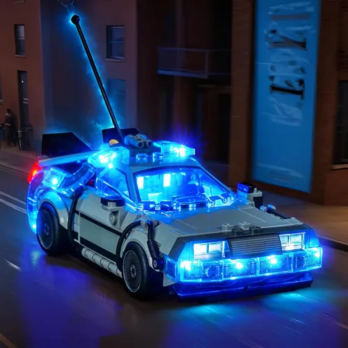 Vista 6 de BrickBling Luz compatible con Lego Time Machine de Regreso al Futuro