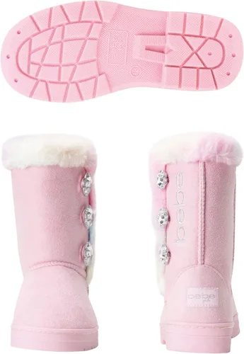 Vista 6 de bebe Girl's Fur Lined Winter Boot with Rhinestone Details (ToddlerLittle GirlBig Girl)