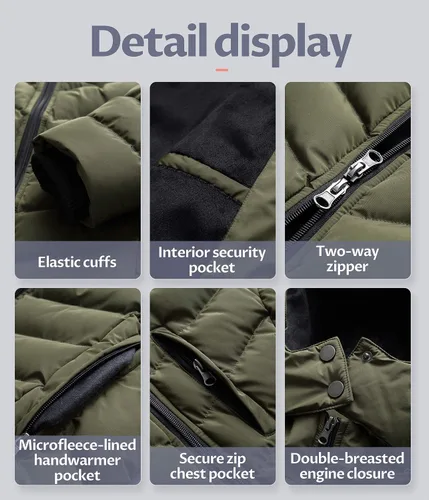 Vista 7 de CREATMO US Abrigo de invierno con capucha para mujer, impermeable, cálido, largo acolchado, parka