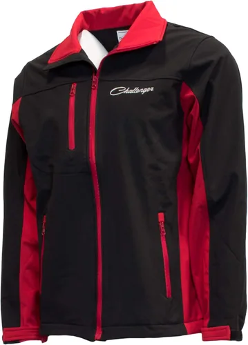 Vista 2 de Chaqueta de trabajo Dodge Challenger Softshell - Rojo y Negro - Cremallera ligera
