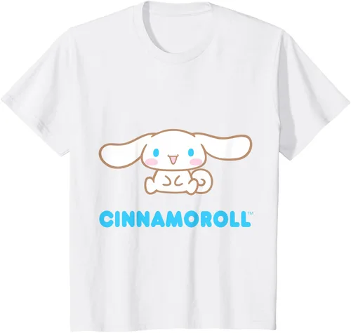 Vista 33 de Cinnamoroll Character Front and Back T-Shirt S Negro