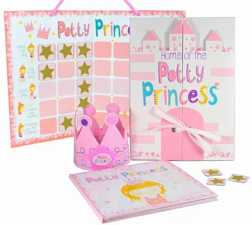Vista 7 de Tickle & Main Juego de entrenamiento para orinal de princesas, multicolor, juego ajustable de 3 piezas, tabla magnética de entrenamiento para ir al