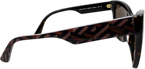 Vista 3 de Versace VE 4417U 535973 Havana - Lentes de sol de plástico mariposa color marrón