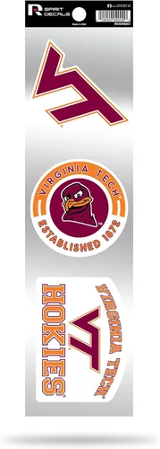 Vista 165 de NCAA - Juego de calcomanías retro Spirit de 3 piezas