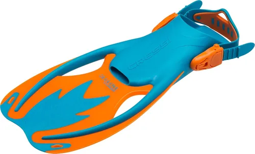 Vista 7 de Cressi Aletas Rocks, aletas cortas de talón abierto para niños con correas ajustables para snorkel y natación - Cressi: Calidad Desde 1946