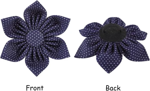 Vista 2 de Lionet Paws Collar de perro con flor, suave y cómodo, collar ajustable para cachorros y gatos niñas, cuello de 8 a 12 pulgadas