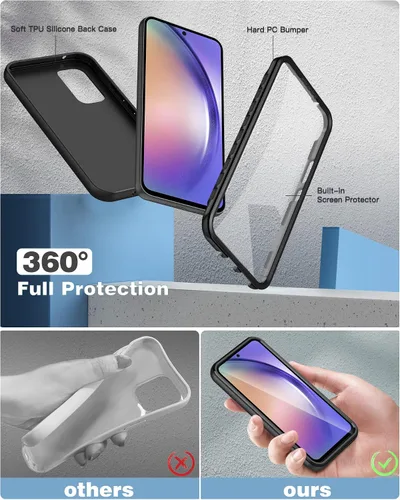 Vista 2 de FNTCASE Funda para Samsung Galaxy A54 0.18 oz: Fundas protectoras de silicona a prueba de golpes - Funda delgada de protección completa
