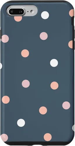 Vista 11 de iPhone 16 Polka Dot Gris Pastel Colorido, Mujeres Y Niñas Funda De Lunares