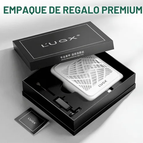 Vista 8 de L'UGX Colector de polvo de uñas recargable con 2 filtros reutilizables, aspirador de polvo de uñas profesional para técnicos de uñas, extractor