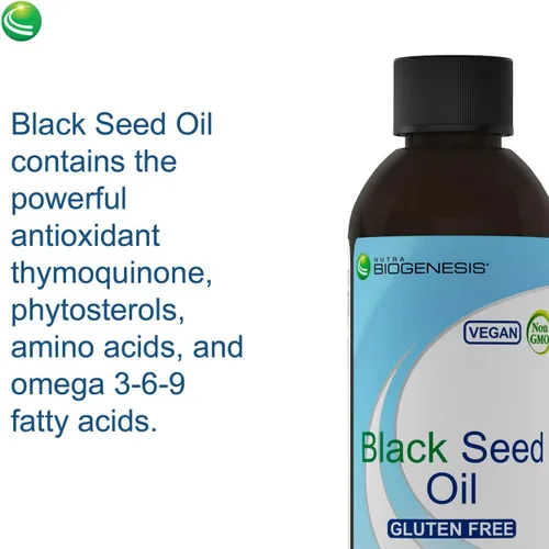 Vista 7 de Nutra BioGenesis - Aceite de semilla negra - Extracto de semilla de comino negro - Vegano, sin gluten, sin OMG - 8 onzas líquidas