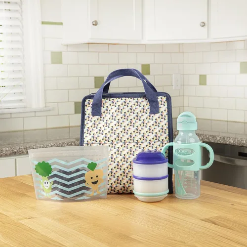 Vista 8 de Dr. Brown's Fold & Freeze - Bolsa enfriadora esencial para lactancia materna, 6 biberones para almacenamiento de leche, multicolor (paquete de 12)