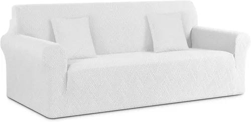 Vista 12 de Ruaozz Funda elástica para sofá de 1 pieza, fundas para sofá de 3 cojines, funda universal antideslizante para sofá, funda lavable de jacquard