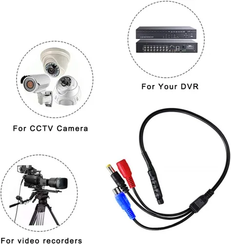 Vista 6 de SaferCCTV Dispositivo de micrófono de audio de alta sensibilidad, kit de captación de voz de sonido para cámaras de seguridad de vigilancia CCTV