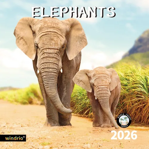 Vista 8 de Calendario de Pared 2026, Calendario 2026, Noviembre 2025 - Diciembre 2026, Calendario de Pared de Animales Bebés, 12" x 24" Abierto, Meses